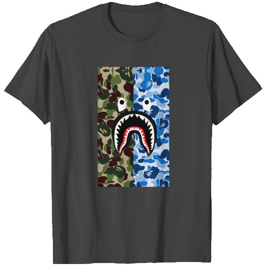 A Bathing Ape Blue Shark T Shirts