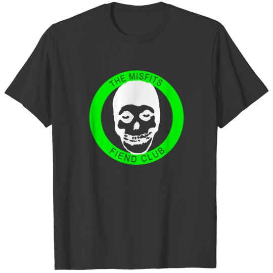Misfits Fiend Club Green Punk Rock Indie T Shirts