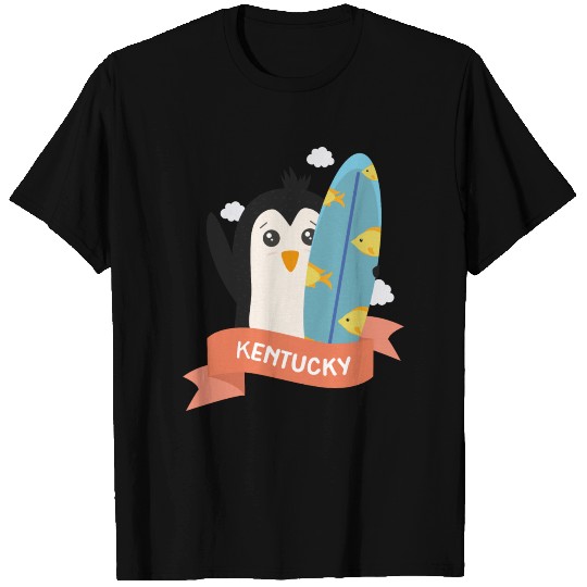 Penguin Surfer from Kentucky Gift T Shirts