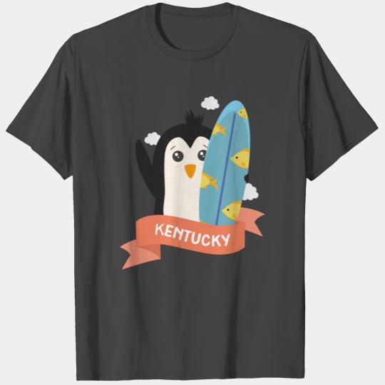 Penguin Surfer from Kentucky Gift T Shirts