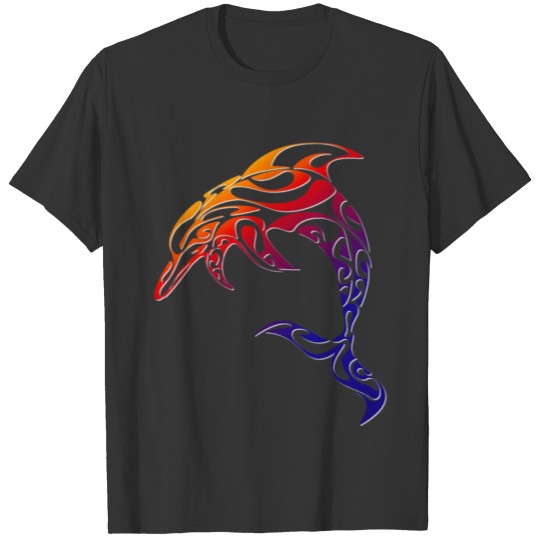 Dolphin Wildlife Tribal Native Art Ocean Nature T-shirt
