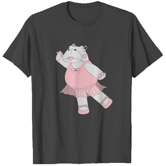 Ballerina Hippo T Shirts