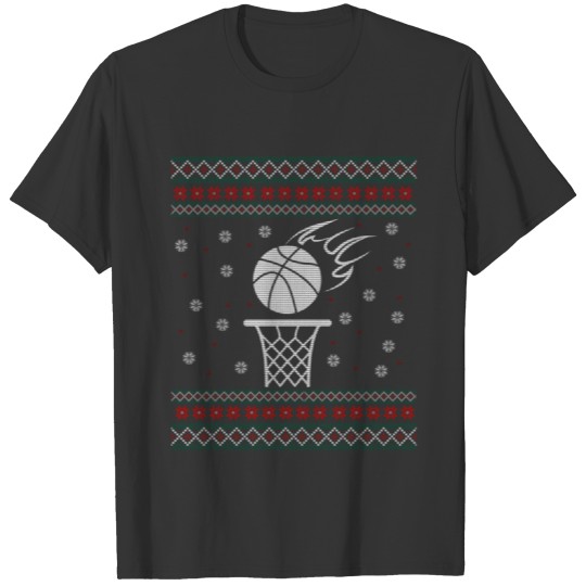 Basketball Ugly Christmas Sweater Gift T Shirts