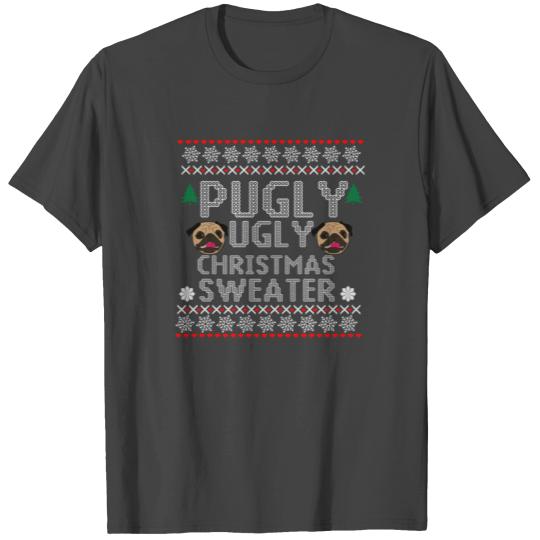 Pugly Ugly Christmas Sweater T Shirts Xmas Pug Gift