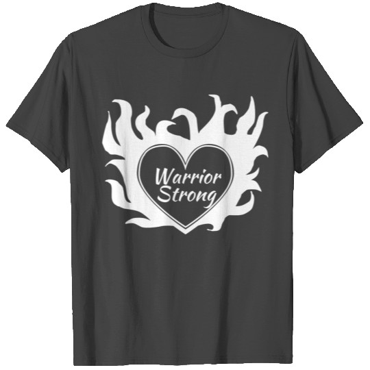 Flaming Heart Warrior Strong T Shirts