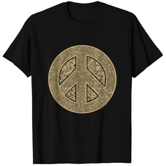 Peace Symbol Khaki T Shirts