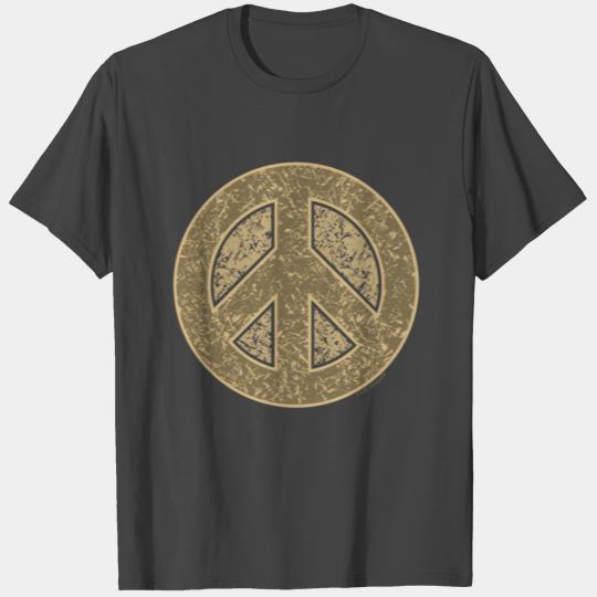 Peace Symbol Khaki T Shirts