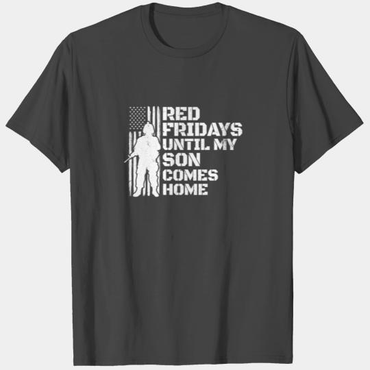 Red Friday Military Wear Deployed Soldier Son T Shirts