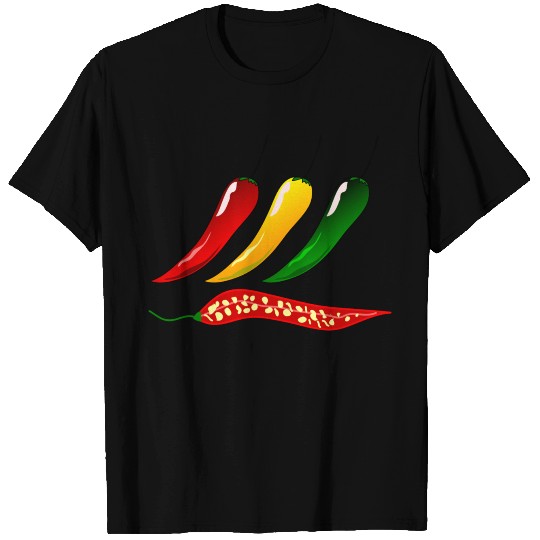 paprika chilli chili pepper citrus veggie gemuese T Shirts