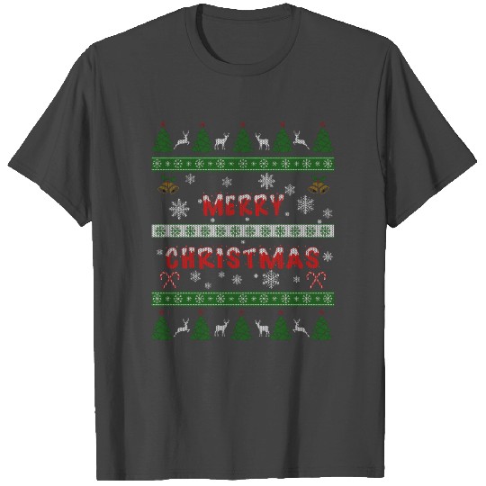 Merry Christmas Ugly Sweater Gift xmas Santa Claus T Shirts