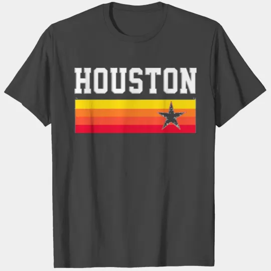 Houston Baseball Throwback Astro Vintage Stripes T Shirts