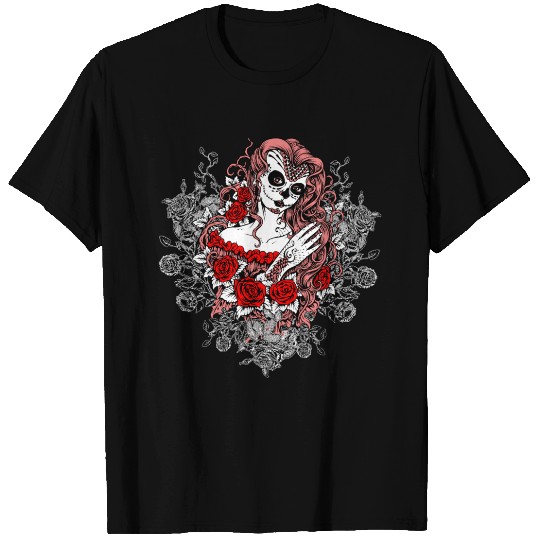 Santa Muerte Holy Woman Skull Mexico Dead Saint T Shirts
