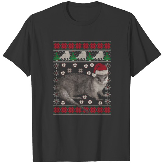 Otter Ugly Christmas Sweater Holiday Animal T-Shir T Shirts