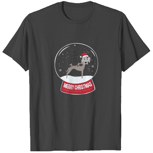 Great Dane Merry Christmas Snowball T Shirts