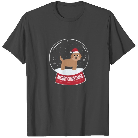 Labradoodle Merry Christmas Snowball T Shirts