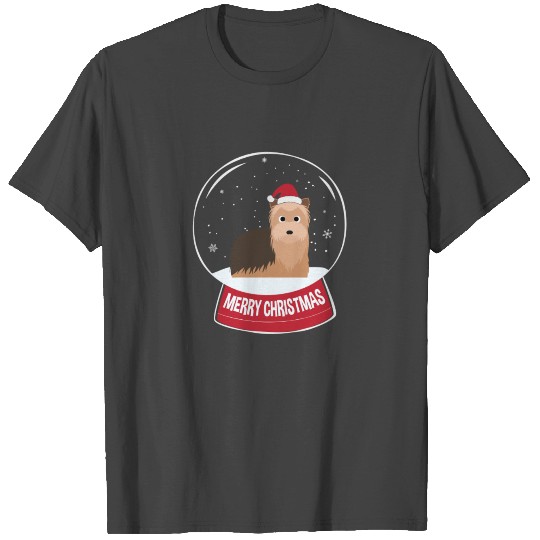 Yorkshire Terrier Merry Christmas Snowball T Shirts