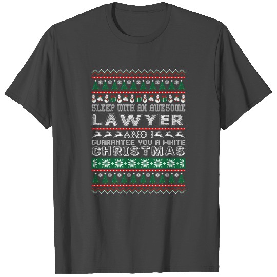 Sleep With Awesome Lawyer White Christmas T Shirts