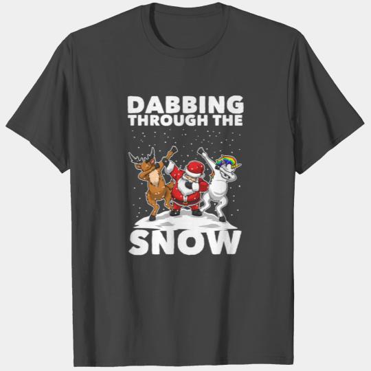 Dabbing Santa Dabbing Unicorn Christmas Gift T Shirts