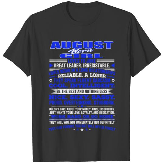 QUALITIES OF THE GIRL BORN IN AUGUST AUGUST BIRTH T-shirt