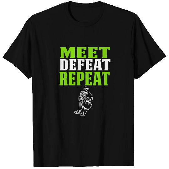 Baseball PItcher Design Gift Meet Defeat Repeat T Shirts
