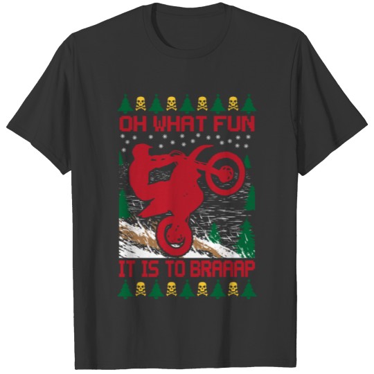 Ugly Christmas Dirt Bike T Shirts