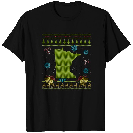 Minnesota Christmas Ugly T Shirts