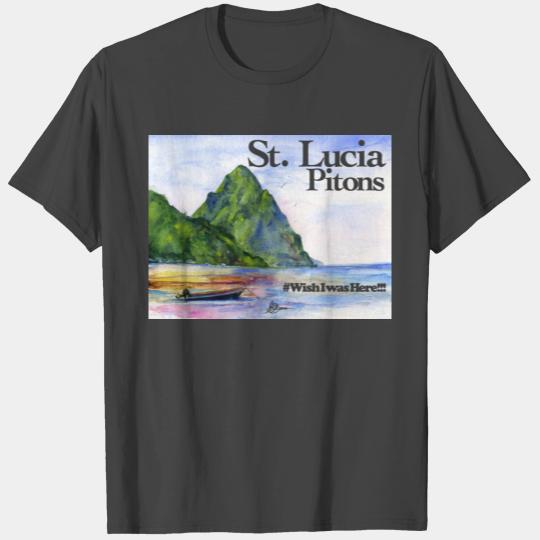St Lucia Pitons T Shirts