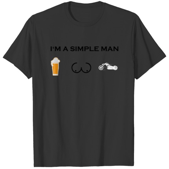 simple man boobs bier beer titten biker bike biker T-shirt