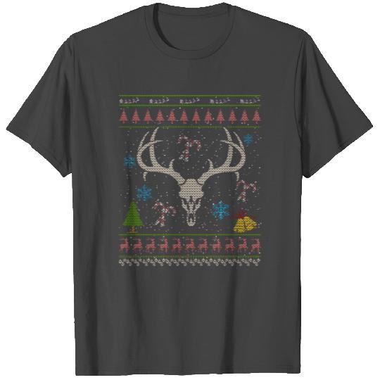 Elk Hunting Christmas Ugly T Shirts Elk Hunter