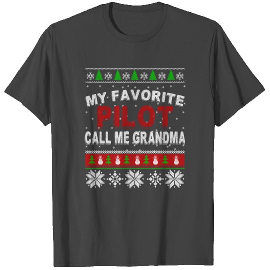 My Favorite Pilot Call Me Grandma, Best Xmas Gift T Shirts