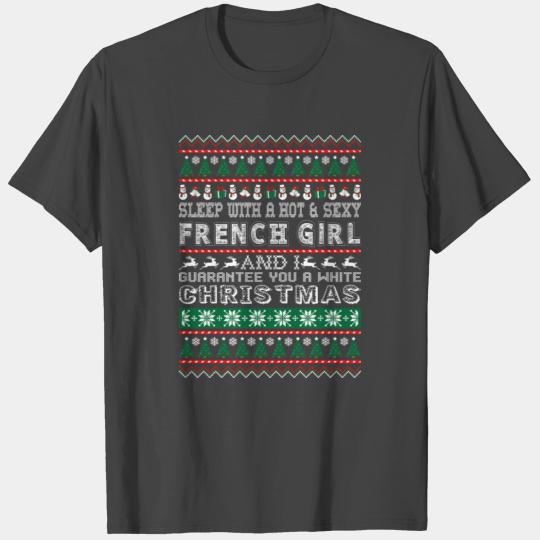 Sleep With Hot Sexy French Girl White Christmas T Shirts