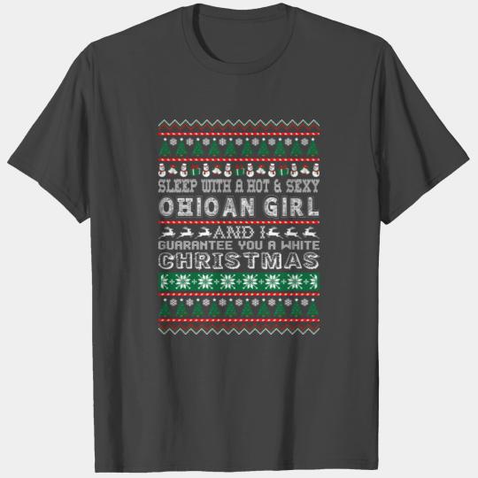 Sleep With Hot Sexy Ohioan Girl White Christmas T Shirts