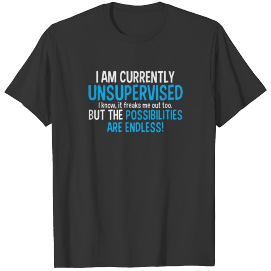 I Am Currently Unsupervised Adult Humor T Shirts