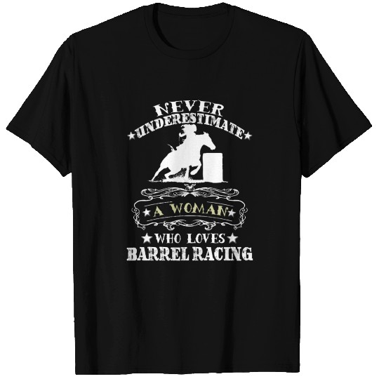 A Women Loves Barrel Racing. T Shirts