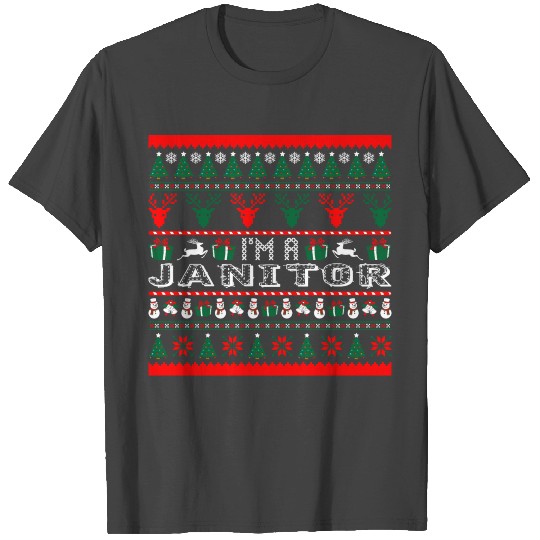 I Am Janitor Christmas Ugly Sweater T Shirts
