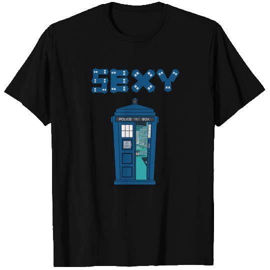 SEXY Blue Police Box Doctor Tardis T Shirts