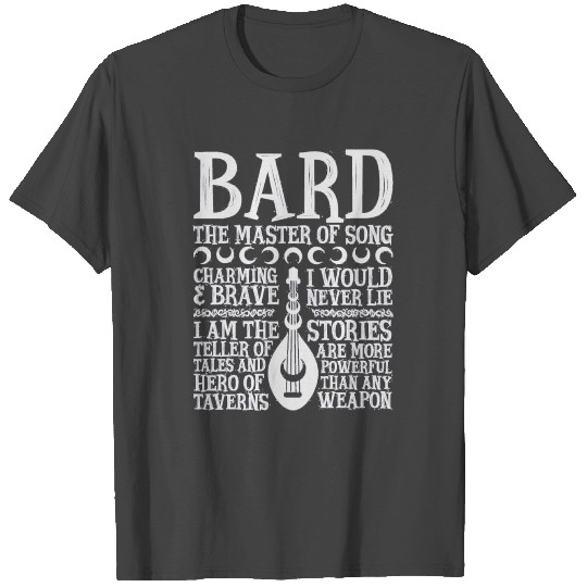 BARD THE MASTER OF SONG Dungeons Dragons Whi T Shirts