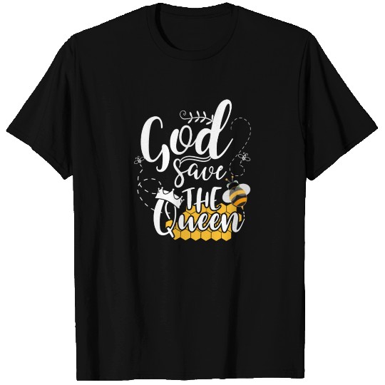 Beekeeper Bee Gift - God Save the Queen Beekeeping T Shirts
