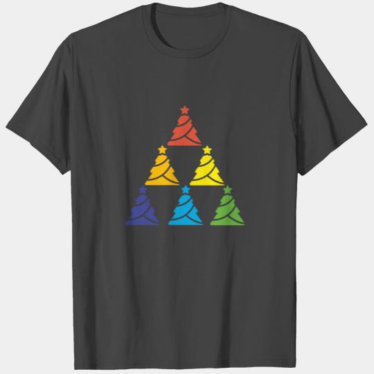Rainbow Tree of Christmas Trees Holiday LGBT-T Shirts