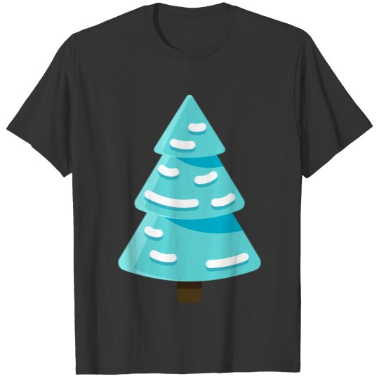 Ice Christmas tree spruce New Year vector image T-shirt