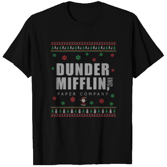 The Office Christmas Ugly Sweater - Dunder Mifflin T Shirts