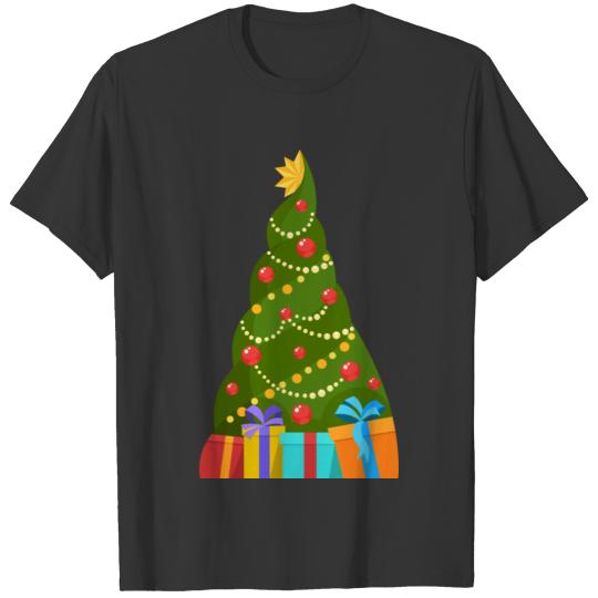 Christmas tree spruce New Year funny vector image T-shirt