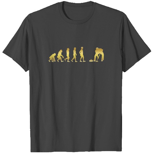 evolution human ekg heartbeat Curling 2 T Shirts