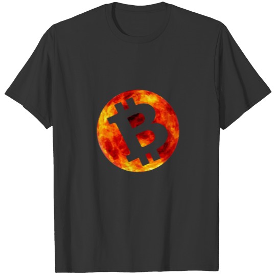 the bitcoin sun cryptocurrency blockchain future T-shirt