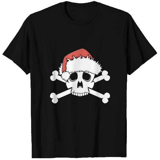 EMO SANTA SKULL MERRY NIGHTMARE CHRISTMAS SKELETON T Shirts