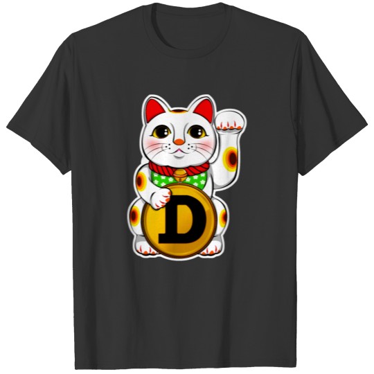 Dogecoin Lucky Cat Maneki Neko Dogecoin T-Shirt T-shirt