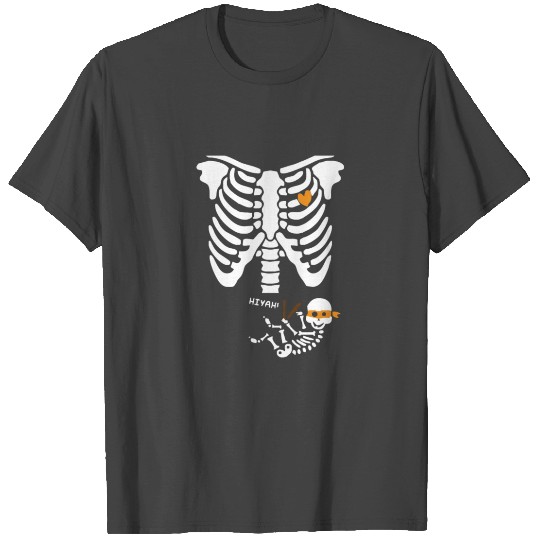Pregnant Skeleton Baby Costume Halloween Maternity T Shirts