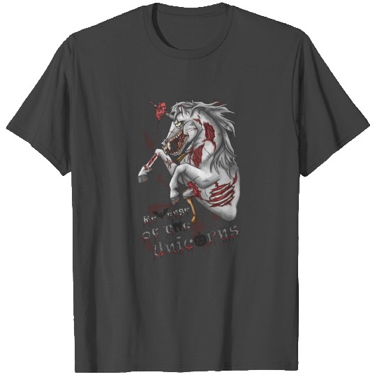 Zombie unicorn revenge of the unicorns design T Shirts