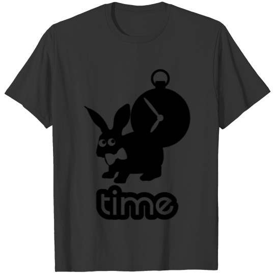timerabbit blak T-shirt