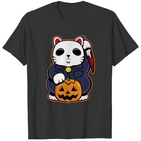 Halloween Lucky Cat T Shirts